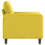 Fauteuil Jaune 60 cm Velours – Image 2