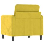 Fauteuil Jaune 60 cm Velours – Image 3
