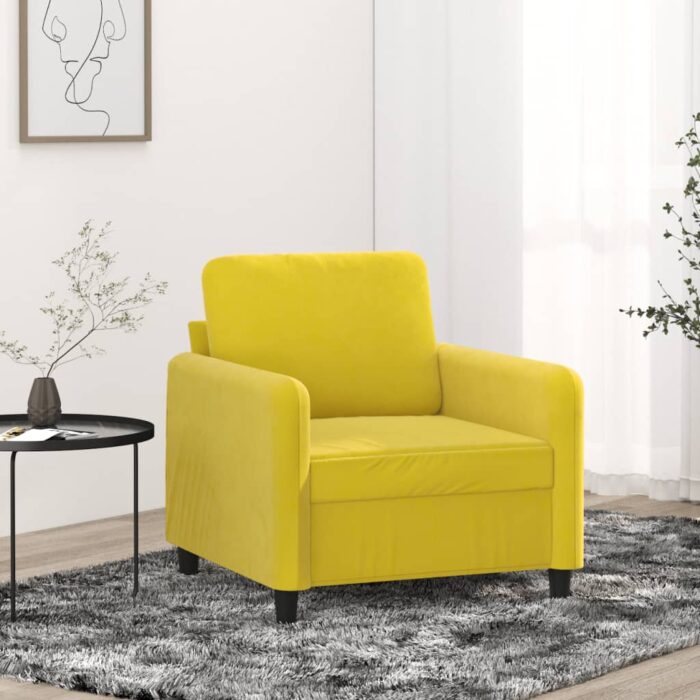 VXL8721012141544_m_en_hd_1.jpg Fauteuil Jaune 60 cm Velours – Image 1