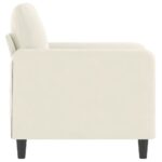Fauteuil Crème 60 cm Velours – Image 2
