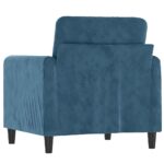 Fauteuil Bleu 60 cm Velours – Image 3