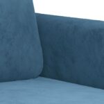 Fauteuil Bleu 60 cm Velours – Image 4