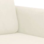 Canapé à 2 places Crème 140 cm Velours – Image 4