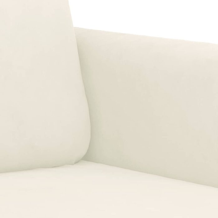 Canapé à 2 places Crème 140 cm Velours – Image 4