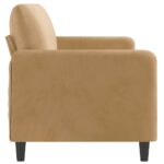 Canapé à 3 places Marron 180 cm Velours – Image 2
