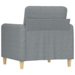 Fauteuil Gris clair 60 cm Tissu – Image 3