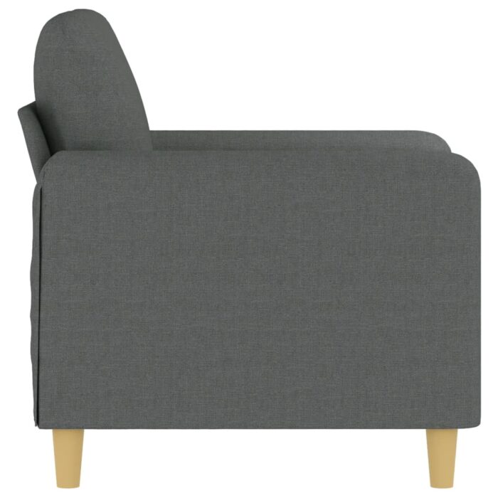 Fauteuil Gris foncé 60 cm Tissu – Image 2