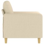Fauteuil Crème 60 cm Tissu – Image 2