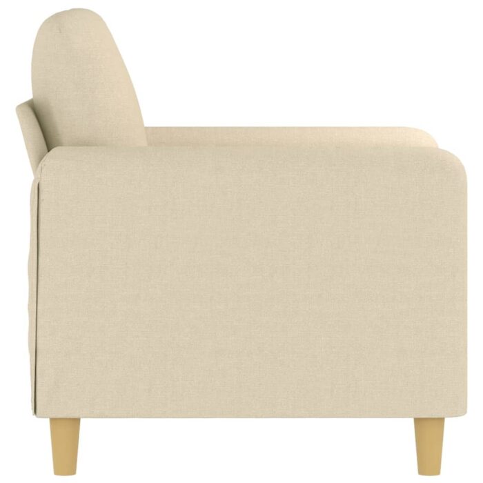 Fauteuil Crème 60 cm Tissu – Image 2