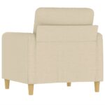 Fauteuil Crème 60 cm Tissu – Image 3
