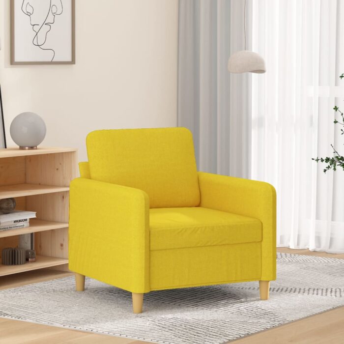 Fauteuil Jaune clair 60 cm Tissu – Image 1