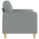 Canapé à 2 places Gris clair 120 cm Tissu – Image 2