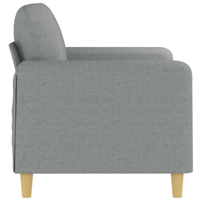 Canapé à 2 places Gris clair 120 cm Tissu – Image 2