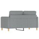 Canapé à 2 places Gris clair 120 cm Tissu – Image 3
