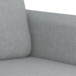 Canapé à 2 places Gris clair 120 cm Tissu – Image 4