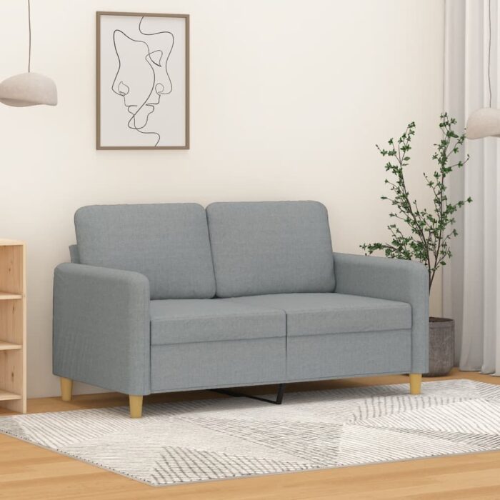 VXL8721012141964_m_en_hd_1.jpg Canapé à 2 places Gris clair 120 cm Tissu – Image 1