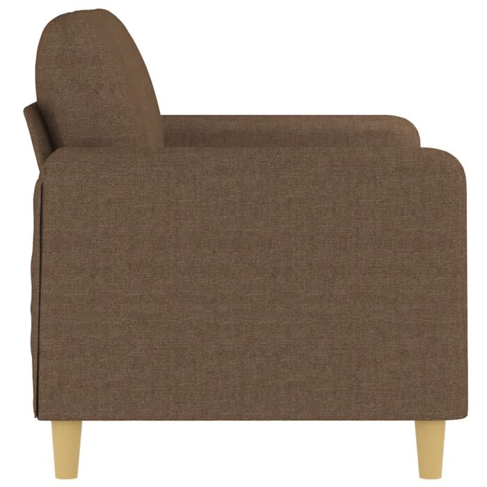 Canapé à 2 places Marron 120 cm Tissu – Image 2