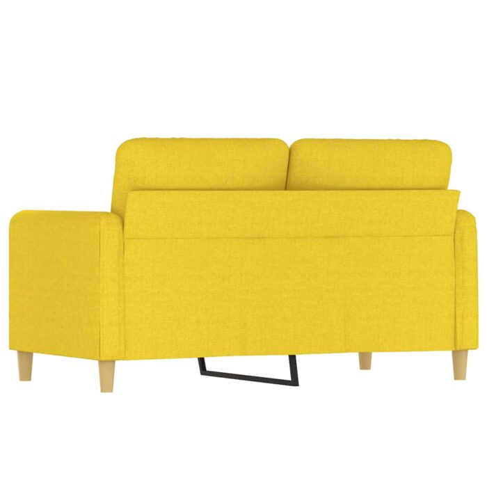 Canapé à 2 places Jaune clair 120 cm Tissu – Image 3