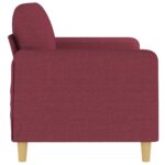 Canapé à 2 places Rouge bordeaux 140 cm Tissu – Image 2