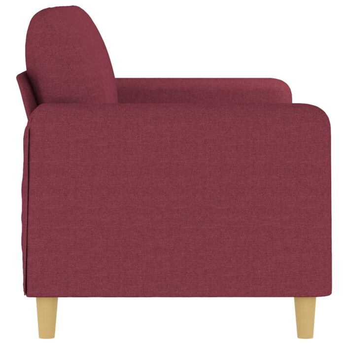Canapé à 2 places Rouge bordeaux 140 cm Tissu – Image 2