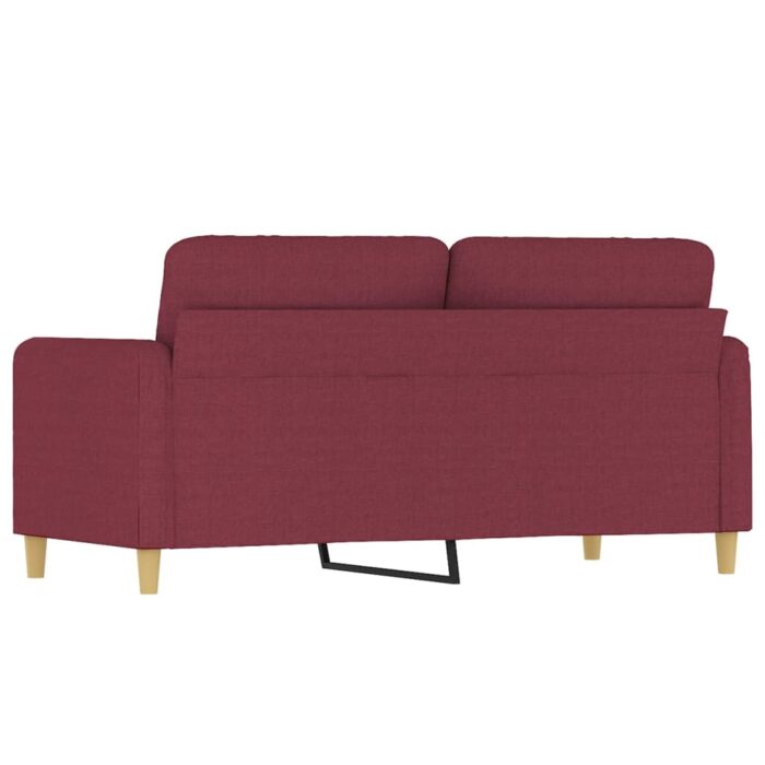 Canapé à 2 places Rouge bordeaux 140 cm Tissu – Image 3