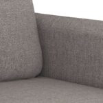 Canapé à 2 places Taupe 140 cm Tissu – Image 4