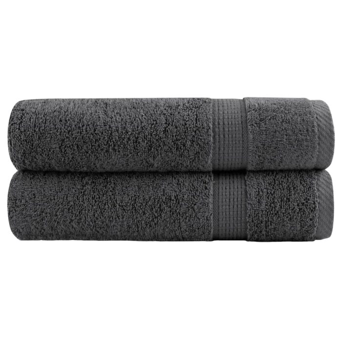 Serviettes de douche de qualité sup. SOLUND 2 pcs anthracite – Image 1