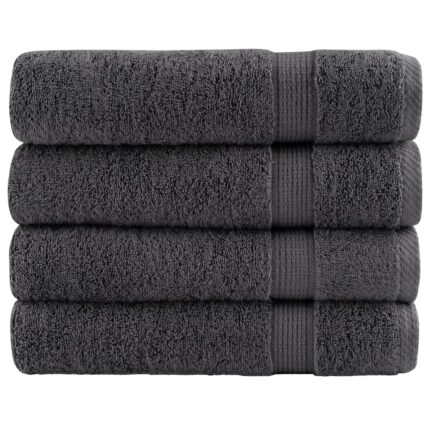 Serviettes de douche de qualité sup. SOLUND 4 pcs anthracite