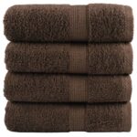 Serviettes d'invité de qualité supérieure SOLUND 4 pcs marron