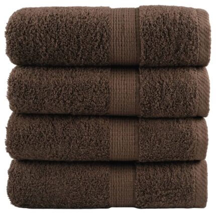 Serviettes d'invité de qualité supérieure SOLUND 4 pcs marron