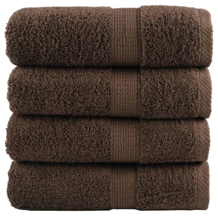 Serviettes d'invité de qualité supérieure SOLUND 4 pcs marron – Image 1