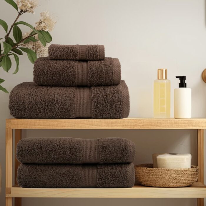 Serviettes d'invité de qualité supérieure SOLUND 4 pcs marron – Image 2