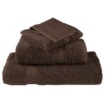 Essuie-mains de qualité supérieure SOLUND 4 pcs marron 600 g/m² – Image 3