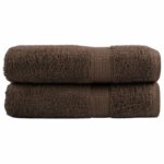 Serviettes de douche de qualité supérieure SOLUND 2 pcs marron