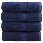 Serviettes d'invité de qualité sup. SOLUND 4 pcs bleu marine