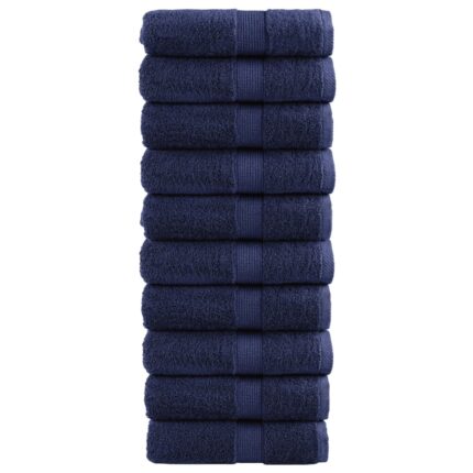 Serviettes d'invité de qualité sup. SOLUND 10 pcs bleu marine