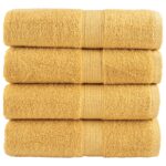 Serviettes d'invité de qualité supérieure SOLUND 4 pcs doré