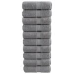 Serviettes de visage de qualité supérieure SOLUND 10 pcs gris