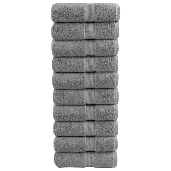 Serviettes de visage de qualité supérieure SOLUND 10 pcs gris – Image 1