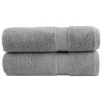 Essuie-mains de qualité supérieure SOLUND 2 pcs gris 600 g/m²