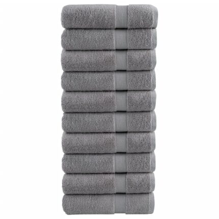 Serviettes de douche de qualité supérieure SOLUND 10 pcs gris
