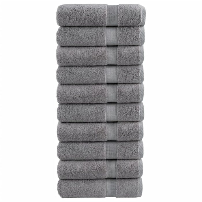 Serviettes de douche de qualité supérieure SOLUND 10 pcs gris – Image 1