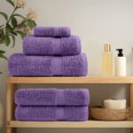 Serviettes de douche de qualité supérieure SOLUND 2 pcs violet – Image 2