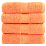 Serviettes d'invité de qualité supérieure SOLUND 4 pcs orange