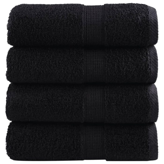 Serviettes de visage de qualité supérieure SOLUND 4 pcs noir – Image 1