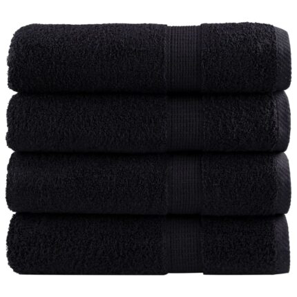 Serviettes de douche de qualité supérieure SOLUND 4 pcs noir