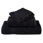 Serviettes de douche de qualité supérieure SOLUND 4 pcs noir – Image 3