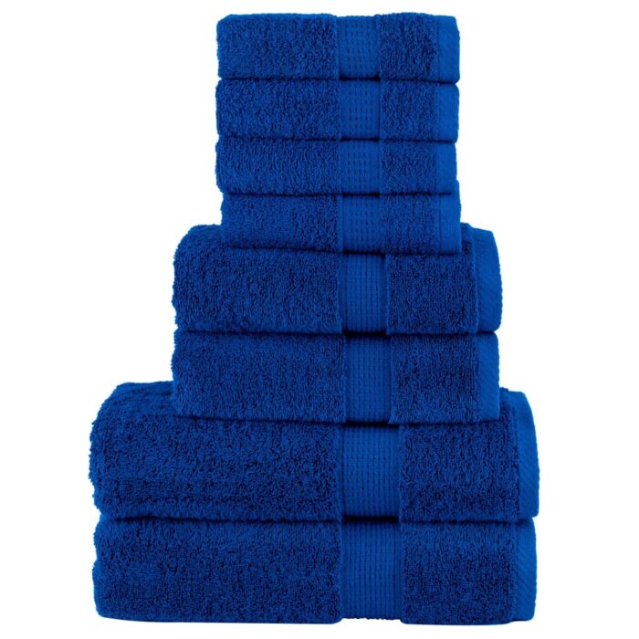 Ensemble de serviettes de qualité supérieure SOLUND 8 pcs bleu – Image 1