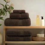 Ensemble de serviettes de qualité supérieure SOLUND 8pcs marron – Image 2