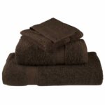 Ensemble de serviettes de qualité supérieure SOLUND 8pcs marron – Image 3